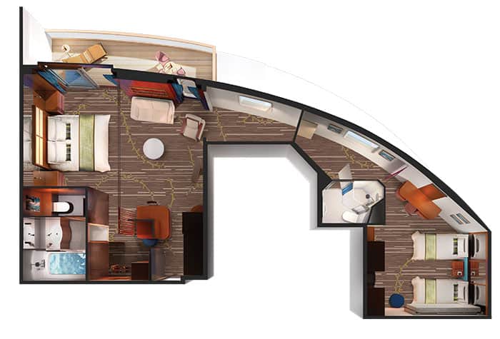 2-Bedroom Family Suite Floor Plan